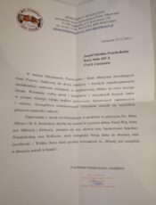Podziękowanie z DPS w Lubaczowie