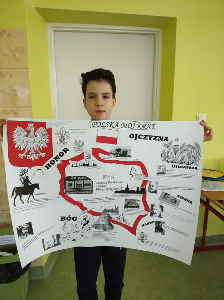 „Polska – moja Ojczyzna” – plakaty w wykonaniu uczniów kl. 4